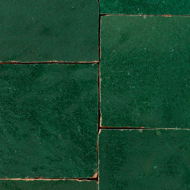 zellige tile2x2 forest green