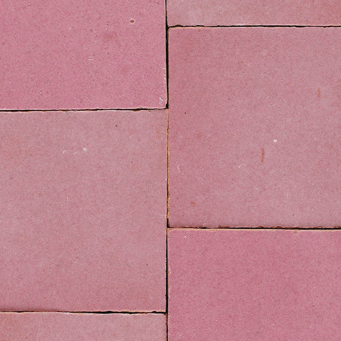 zellige tile 2x2 perfect pink