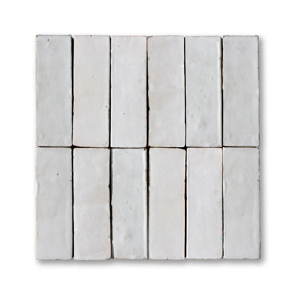 zellige tile 2x6 blanc