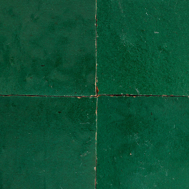 zellige tile 4x4 forest green