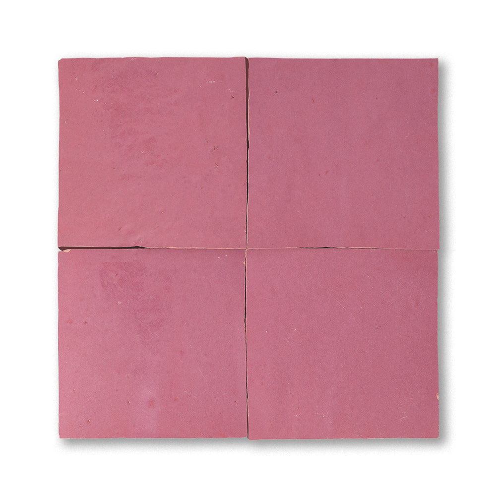 zellige tile 4x4 perfect pink